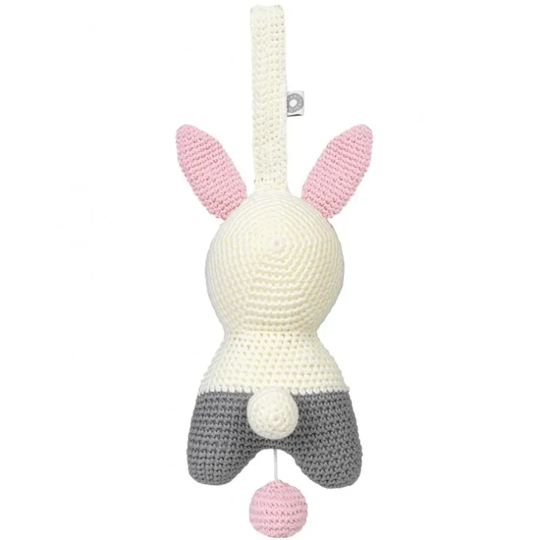 Peluche musicale Hella lapin blanc - 18 cm