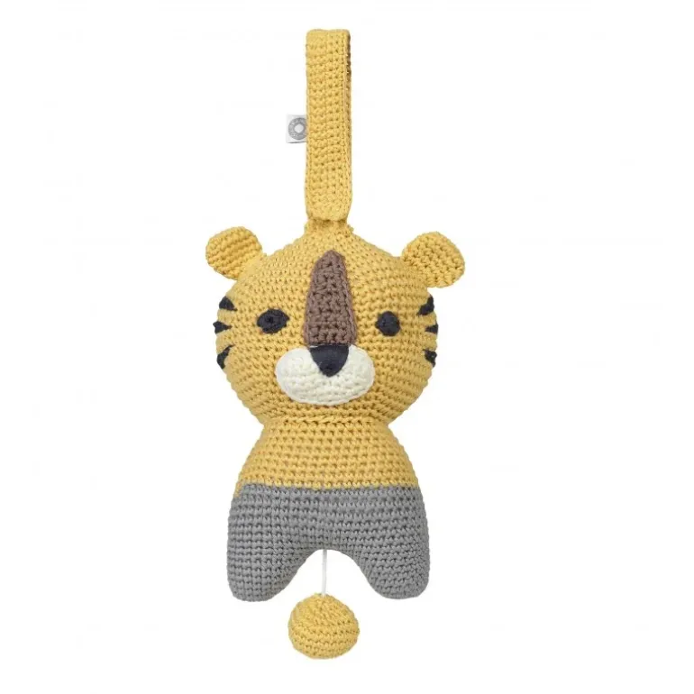 Peluche musicale Hella tigre jaune