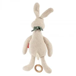 Peluche musicale lapin Mami beige