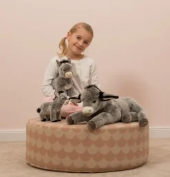 Peluche âne couché - 50 cm