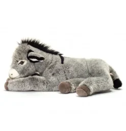 Peluche âne couché - 50 cm