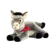 Peluche âne couché avec bandana - 24 cm