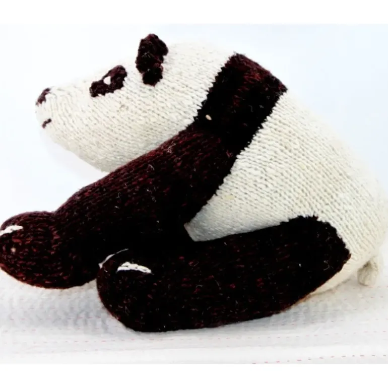 Peluche panda laine XL fait main équitable