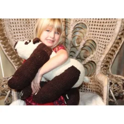 Peluche panda laine XL fait main équitable