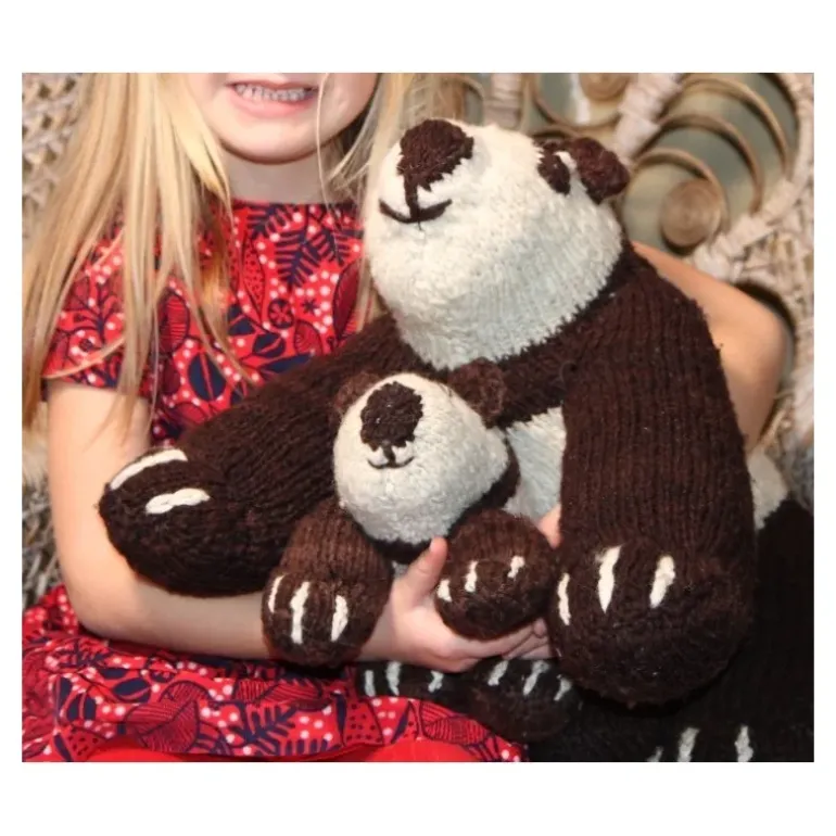 Peluche panda laine XL fait main équitable