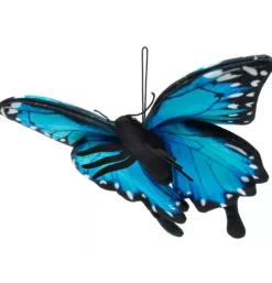 Peluche papillon bleu - 26 cm