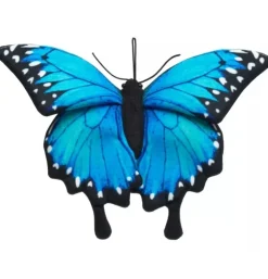 Peluche papillon bleu - 26 cm