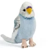 Peluche Perruche bleue sonore - 13 cm