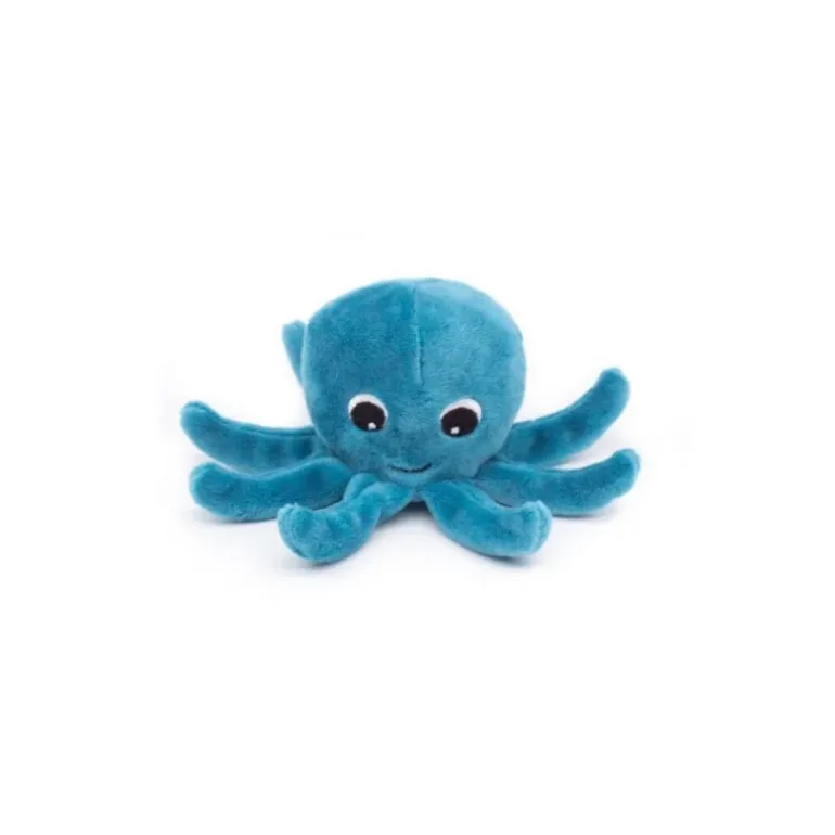 Peluche pieuvre maman bébé Filou bleue