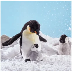 Peluche Pingouin avec Poussin - 26 cm