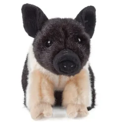 Peluche porcelet noir et rose