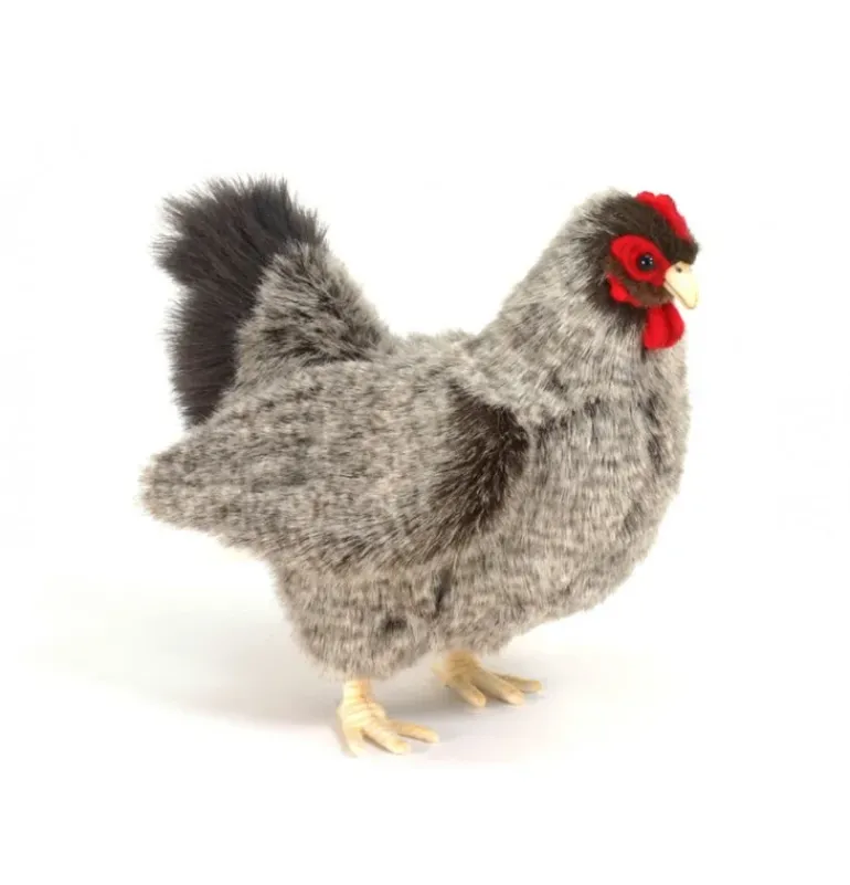 Peluche poule grise - 31 cm