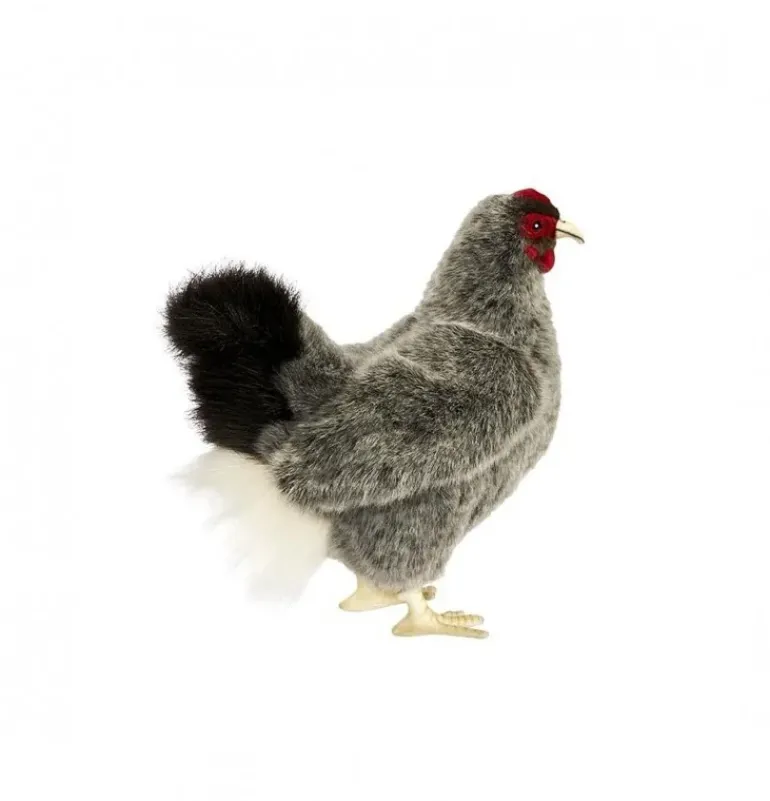 Peluche poule grise - 31 cm
