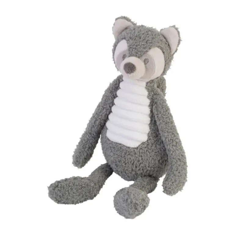 Peluche raton laveur gris - 38 cm