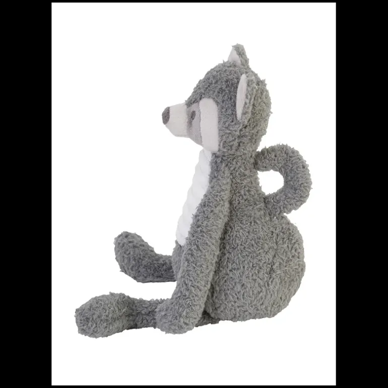Peluche raton laveur gris - 38 cm