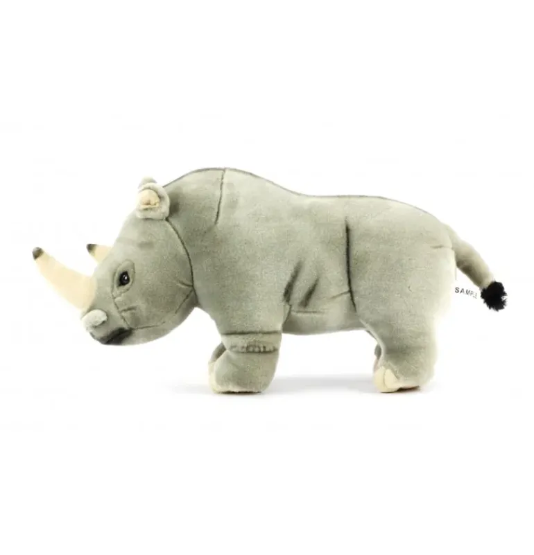 Peluche rhinocéros blanc - 36 cm
