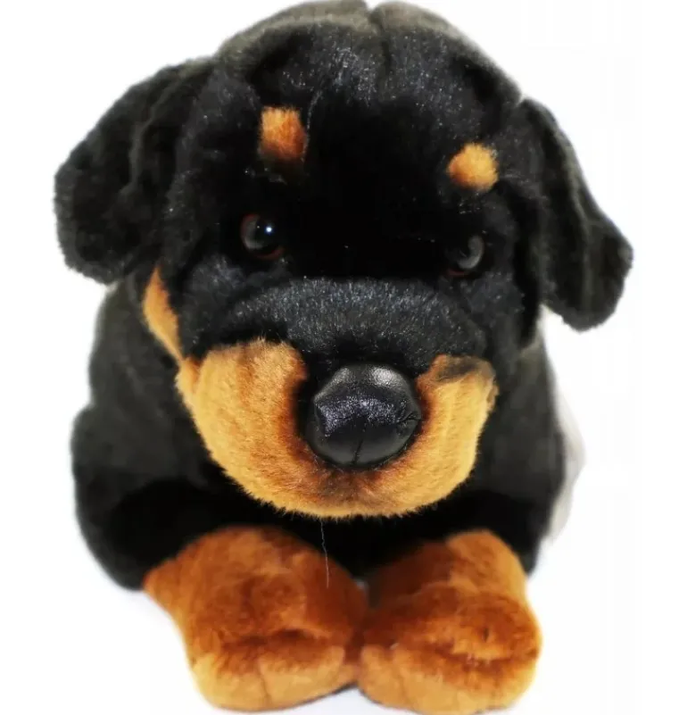 Peluche Rottweiler couché - 39 cm
