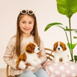 Peluche Saint Bernard assis - 25 cm