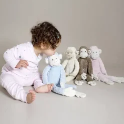 Peluche singe Mickey marron - 43 cm