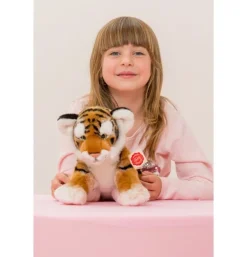 Peluche tigre brun - 32 cm