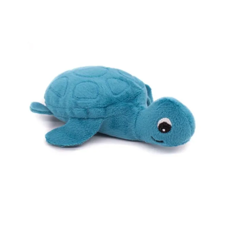 Peluche tortue maman bébé Sauvenou bleue