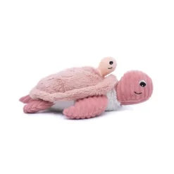 Peluche tortue maman bébé Sauvenou rose