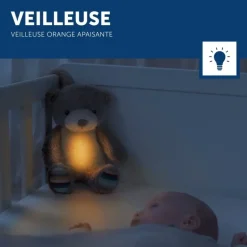 Peluche veilleuse bruit blanc Bruno l'ours