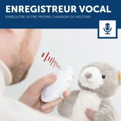 Peluche veilleuse bruit blanc Bruno l'ours