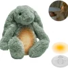 Peluche veilleuse bruit blanc RO le lapin vert
