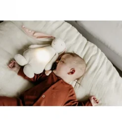 Peluche veilleuse Lapin magique Moonie 2.0 - crème rose