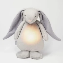 Peluche veilleuse Lapin magique Moonie gris avec son & lumière