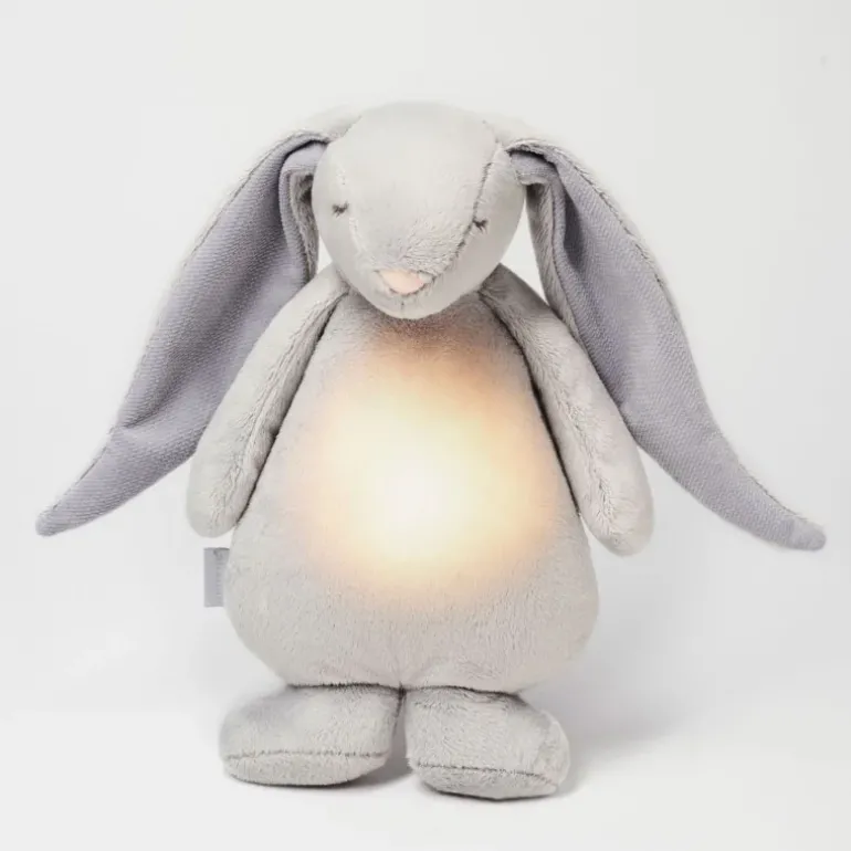 Peluche veilleuse Lapin magique Moonie gris avec son & lumière