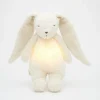 Peluche veilleuse lapin nature bio - blanc polaire