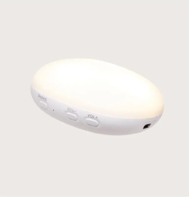 Peluche veilleuse lapin nature bio - blanc polaire