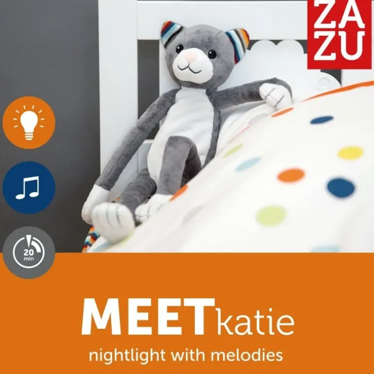 Peluche veilleuse musicale katie le chaton