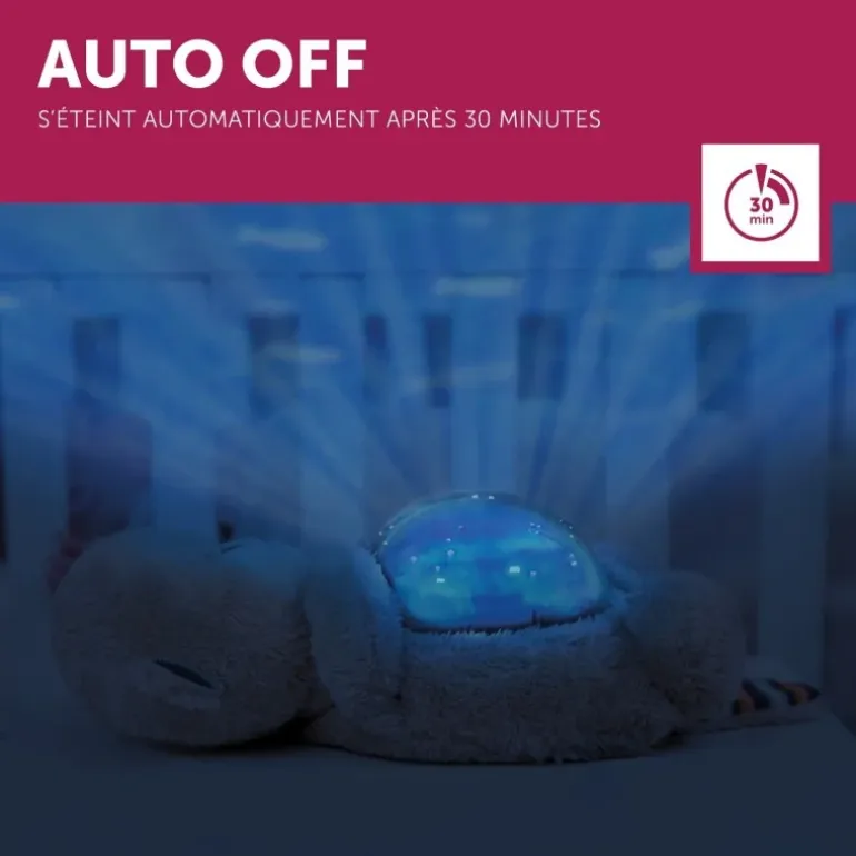 Peluche veilleuse projecteur océanique Otto la loutre