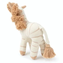 Peluche zèbre Ziggy naturel en coton bio