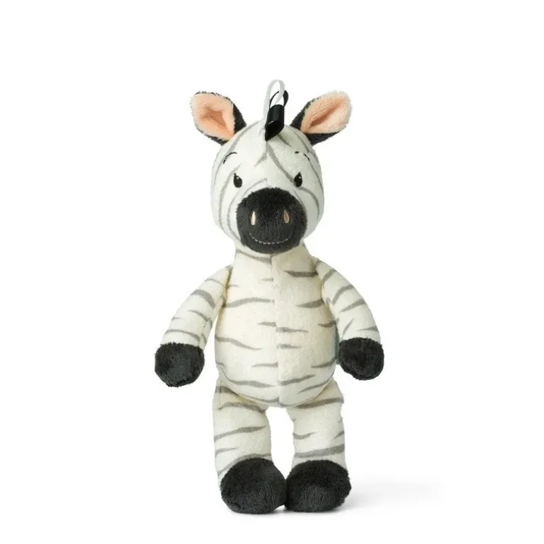 Peluche zèbre Ziko blanc avec grelot - WWF Cub Club - 22 cm