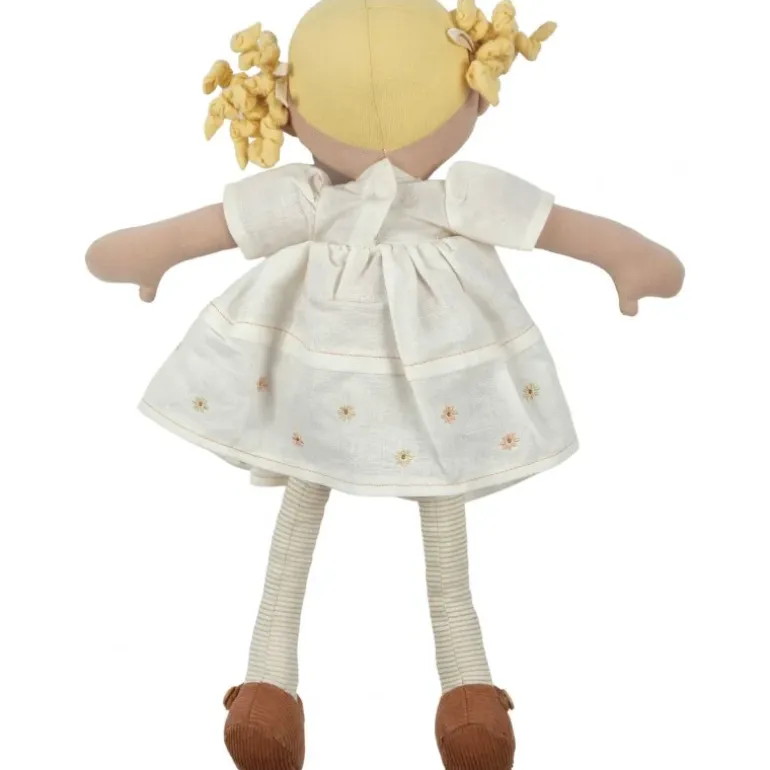 Poupée blonde Priscy avec robe en lin