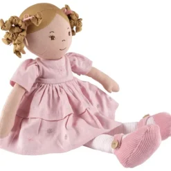 Poupée chatain Amelia avec robe en lin