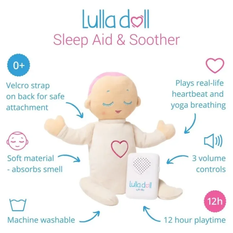 Poupée d'endormissement Lulla doll - bleu ciel