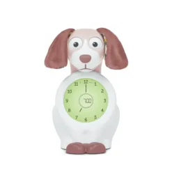 Réveil éducatif veilleuse Davy le chien - Rose
