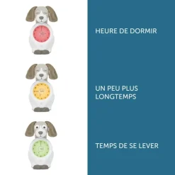 Réveil éducatif veilleuse Davy le chien - Taupe