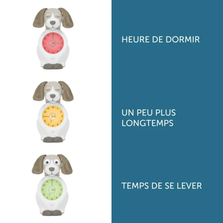 Réveil éducatif veilleuse Davy le chien - Taupe