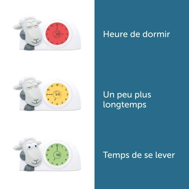 Réveil éducatif veilleuse Sam l'Agneau gris