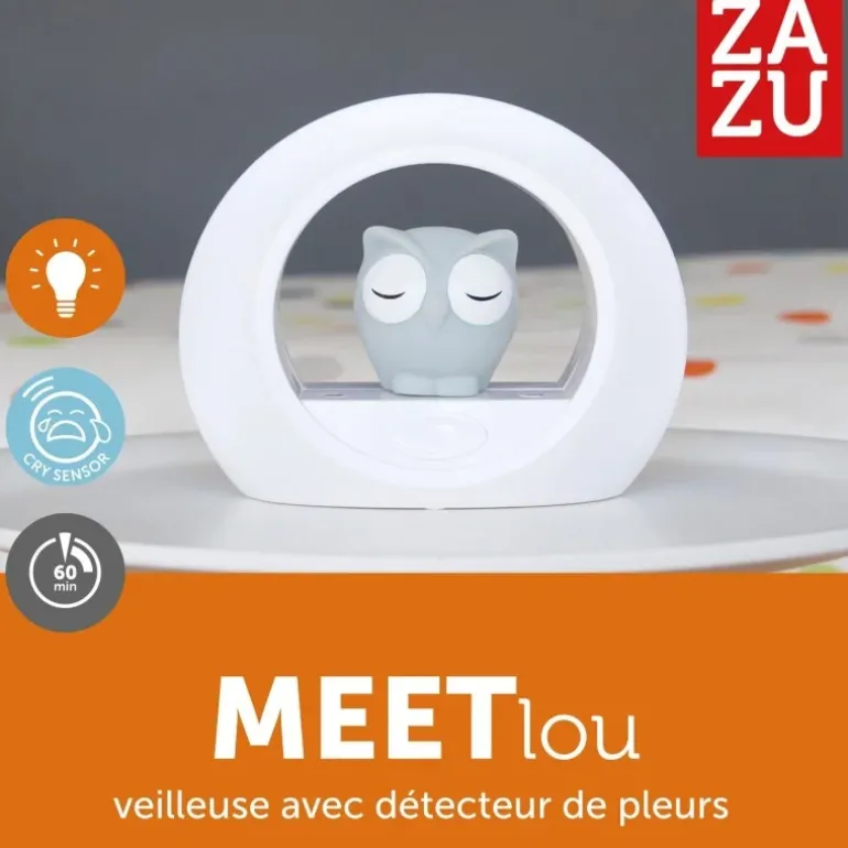 Veilleuse Lou le hibou gris