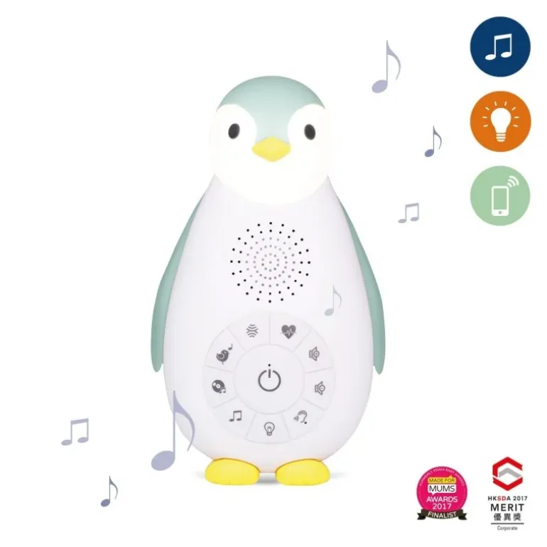 Veilleuse musicale nomade bleue Zoë le pingouin