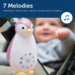 Veilleuse musicale nomade bleue Zoë le pingouin