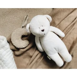 Veilleuse peluche Ours douceur Moonie crème avec sons et lumières