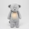 Veilleuse peluche Ours douceur Moonie gris avec sons et lumières